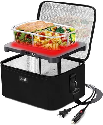 Aotto Portable Oven Electric Lunch Box Food Heater 12V 24V 110V 3-in-1