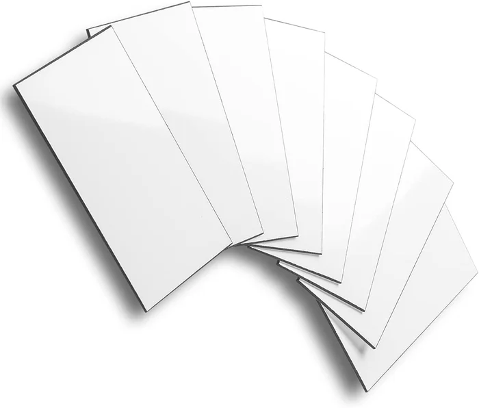 AULIGET 100-Piece Polished White Thick PVC Peel and Stick Backsplash 3