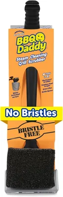Scrub Daddy BBQ Daddy Bristle Free Grill Brush with Steel Scraper and 