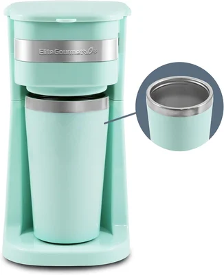 Elite Gourmet EHC113M Personal Single-Serve Compact Coffee Maker, Mint