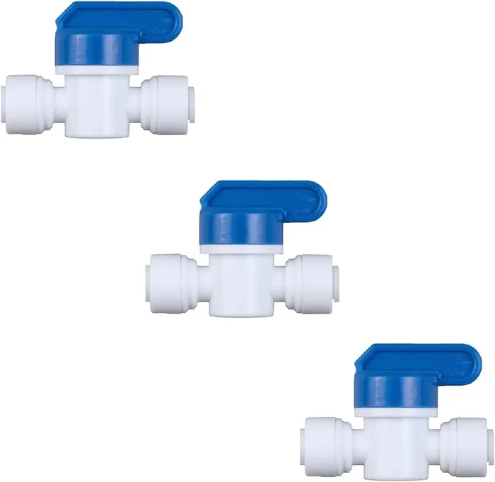 EZRODI 3 Pack Push-to-Connect Plastic Shut Off Valve Fitting for Inlin