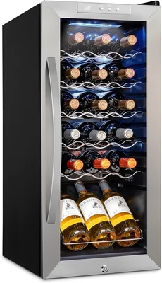 SCHMÉCKÉ 18 Bottle Compressor Wine Cooler Refrigerator with Lock, Larg