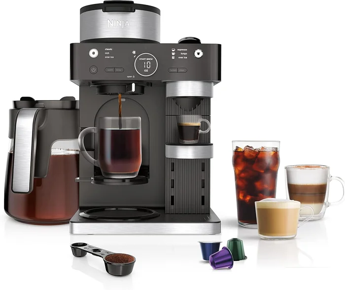 Ninja Espresso and Coffee Maker Compatible with Nespresso Capsules for