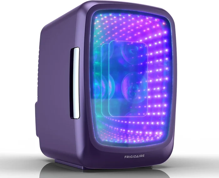 Frigidaire EFMIS179 Gaming Light Up Mini Beverage Refrigerator in Purp