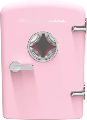 Frigidaire Retro 9-Can Mini Personal Fridge Portable Cooler Pink 11.8x