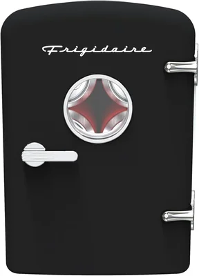 Frigidaire Retro 9-Can Mini Personal Fridge Portable Cooler Black 11.8
