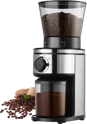 Ollygrin Electric Conical Coffee Bean Grinder with 30 Adjustable Setti