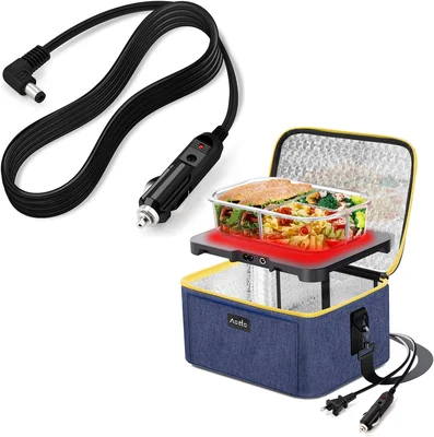 Aotto Portable Food Warmer 12V 24V 110V 3-In-1 Mini Personal Oven 12V 
