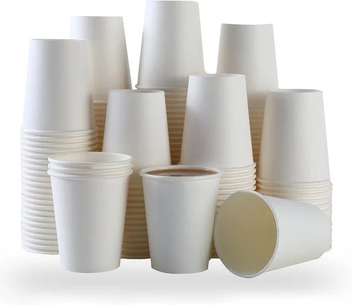 100 Park Disposable Hot Coffee Cups – Bulk 8 Oz Paper Cups for Daily O