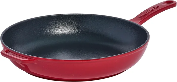 Made In Cookware Enameled Cast Iron Skillet in Red for Exceptional Hea