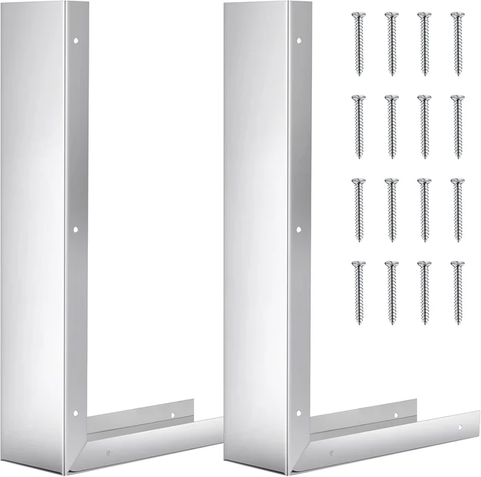 2 Pcs Stainless Steel Microwave Trim Kit 3 Inch Side Panel for Kitchen