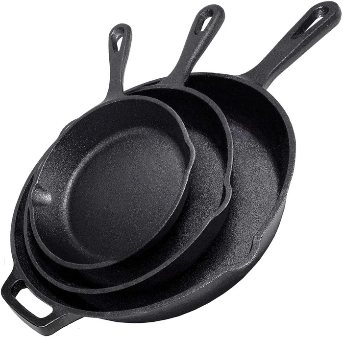 Cast Iron Skillet 3-Piece Set 12