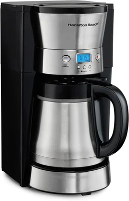 Hamilton Beach Programmable Drip Coffee Maker with 10 Cup Thermal Cara