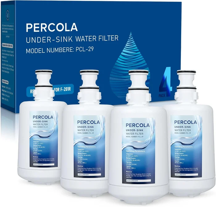 F-201R Under Sink Water Filter, 4-Packs