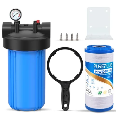 PUREPLUS 1-Stage Whole House Water Filter System for Iron and Manganes