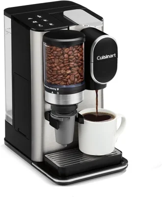 Cuisinart DGB-2SS Single-Serve Coffee Maker Plus Coffee Grinder with 8