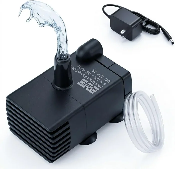 115V/230V Mini Condensate Pump with Float Switch 55 GPH 5 FT Lift Auto