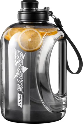Doseno 95 oz Gallon Water Bottle with Straw Large Water Bottle 2.8 L