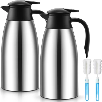 Norme 2 Pcs Thermal Coffee Carafe Insulated Stainless Steel Vacuum Pot