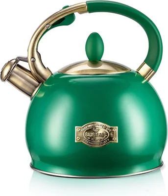 SUSTEAS 2.7QT Whistling Tea Kettle, Premium Food-Grade Stainless Steel