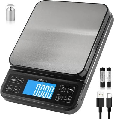 BOMATA Large Kitchen Scale 0.1g/0.001oz High Precision 11lb Capacity f