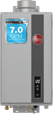 Rheem RTG Series 7.0 GPM Indoor Natural Gas Tankless Water Heater with