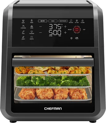 Chefman 12-Quart 5-in-1 Air Fryer Oven with Digital Timer, Touchscreen