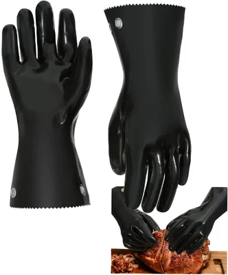 Insulated BBQ Gloves Heat Resistant Flexible No Stiff for Grill Cookin