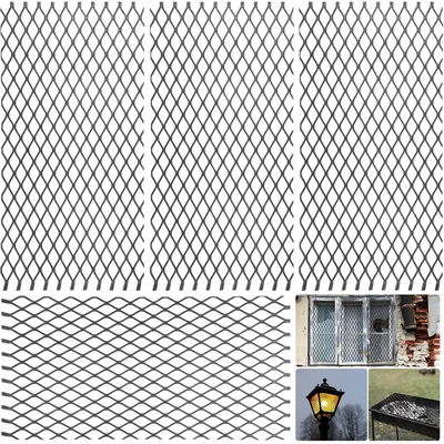 Gisafai 4 Piece Expanded Metal Sheet Mesh 24 by 12 Inches Steel Mesh S