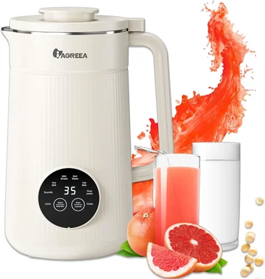 IAGREEA Nut Milk Maker Machine 35oz Soy Almond Oat Milk Juice Maker Wh