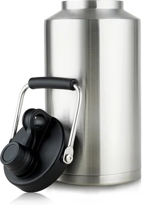 1 Gallon Insulated Stainless Steel Water Bottle Keeps Ice 48 Hours Lar