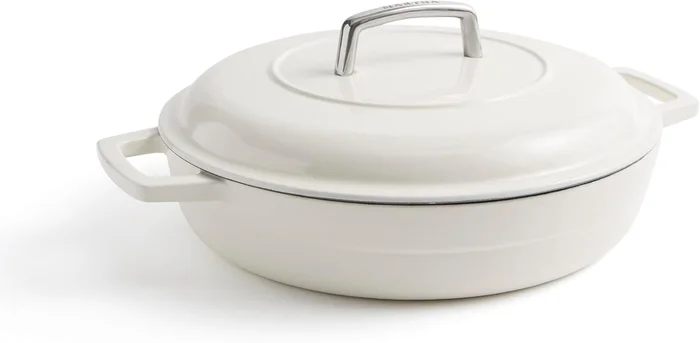 Martha by Martha Stewart 3.5 QT European Enameled Cast Iron Braiser wi