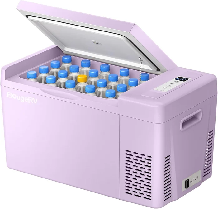 BougeRV 12V Refrigerator 23 Quart Portable Freezer for Car with -8℉ to