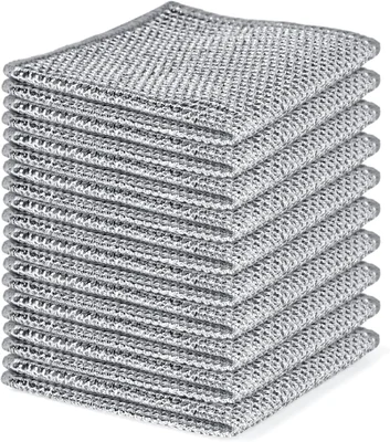 Aidoclip Non-Scratch Steel Wool Dishcloths Kitchen Scrubbers for Safe 