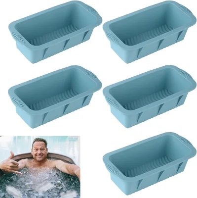 5Pcs Extra Large Silicone Ice Block Molds for Ice Bath Tub and Cold Pl