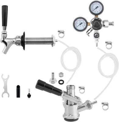 GANCOWISE Single Tap Kegerator Door Mount Conversion Kit & CGA320 Regu