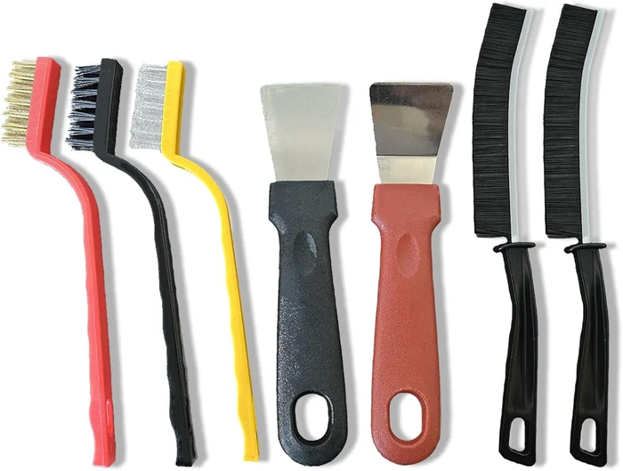 7 Pcs Multi-Purpose Crevice Cleaning Brush Tool for Kitchen Grease Sta