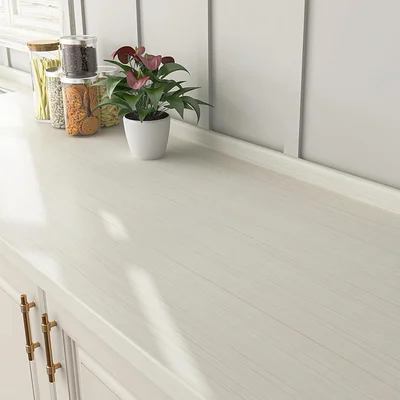 FunStick Thick Beige White Wood Contact Paper for Countertops Cabinets