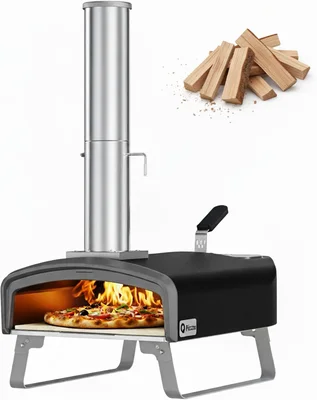 Dual Fuel Pizza Oven Wood And Charcoal Fired For Outdoor Cooking With
