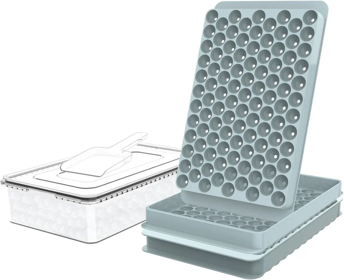 WIBIMEN Mini Ice Cube Trays for Freezer with Lid, 0.55