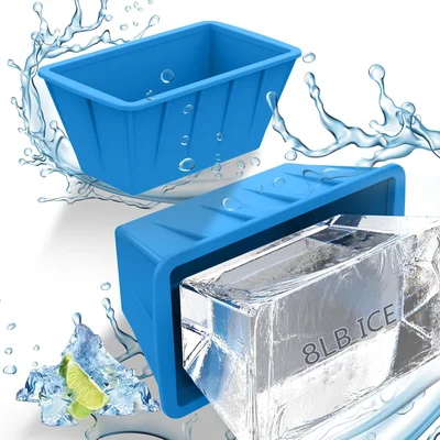 Extra Large Ice Cube Molds 2Pack 16LB Silicone Large Ice Cube Molds fo