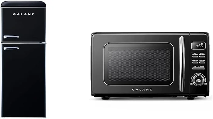 Galanz GLR46TBKER Retro Compact Refrigerator with Freezer Mini Fridge