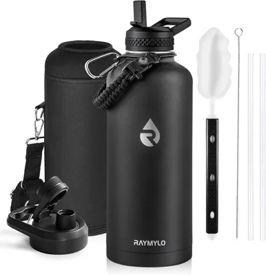 RAYMYLO Insulated 87 oz Water Bottle Triple Wall Vacuum Stainless Stee