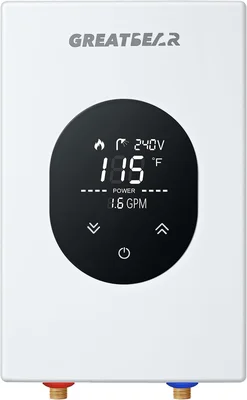12KW 240V Electric Tankless Water Heater White Unit With Self Modulati