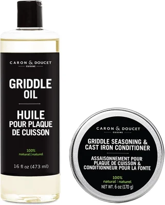 Caron Doucet Plant-Based Griddle Oil and Seasoning Set for Maintaining