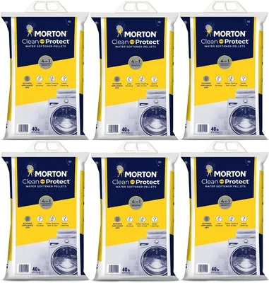Morton Clean and Protect Water Softener Salt Pellets 40 LB Bag White H