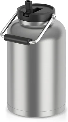 1 Gallon Water Jug 128oz Stainless Steel Large Insulated Bottle Keeps 