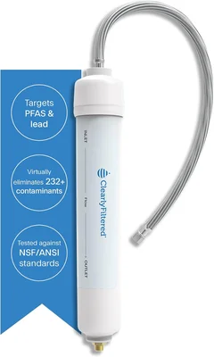 Clearly Filtered Inline Water Filter for Refrigerator Ice Maker Water 
