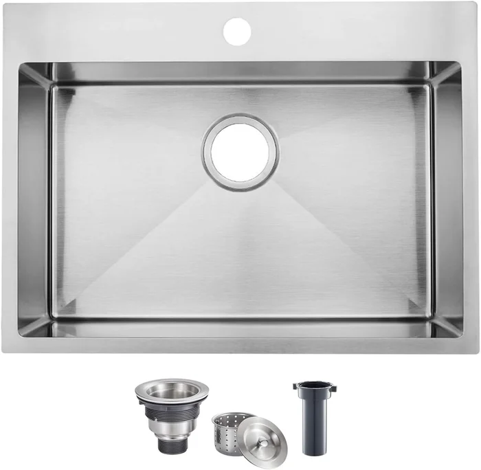 SHACO 25x18 Inch Drop In Kitchen Sink 25 Inch Top Mount Stainless Stee