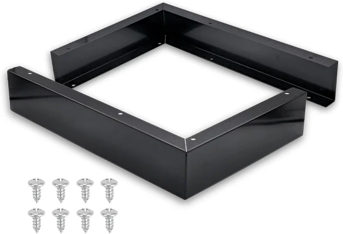 Universal Black Metal Microwave Trim Kit Filler Fits Most Built In Mic